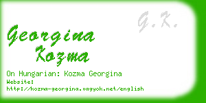 georgina kozma business card